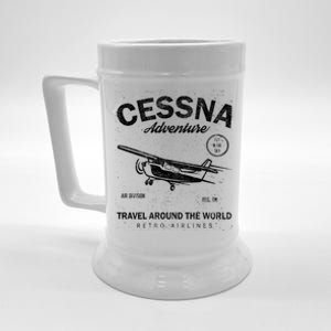 Cessna Distressed Beer Stein