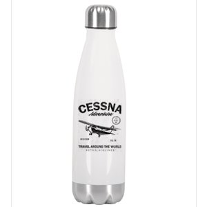 Cessna Distressed Stainless Steel Insulated Water Bottle