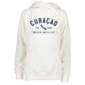 Curacao Dutch Caribbean Souvenir Cruise Vacation Womens Funnel Neck Pullover Hood