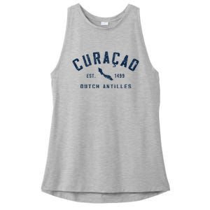 Curacao Dutch Caribbean Souvenir Cruise Vacation Ladies PosiCharge Tri-Blend Wicking Tank