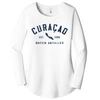 Curacao Dutch Caribbean Souvenir Cruise Vacation Women's Perfect Tri Tunic Long Sleeve Shirt