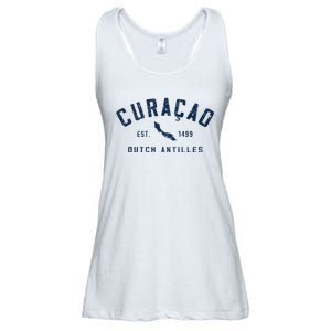 Curacao Dutch Caribbean Souvenir Cruise Vacation Ladies Essential Flowy Tank