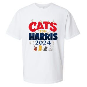 Cat Design Cats For Kamala Funny Harris Supporter Sueded Cloud Jersey T-Shirt