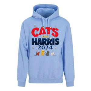 Cat Design Cats For Kamala Funny Harris Supporter Unisex Surf Hoodie