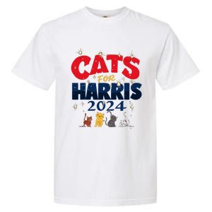 Cat Design Cats For Kamala Funny Harris Supporter Garment-Dyed Heavyweight T-Shirt