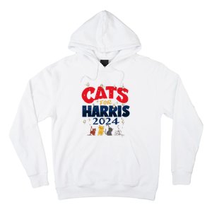 Cat Design Cats For Kamala Funny Harris Supporter Hoodie