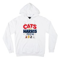 Cat Design Cats For Kamala Funny Harris Supporter Hoodie