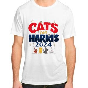 Cat Design Cats For Kamala Funny Harris Supporter Adult ChromaSoft Performance T-Shirt