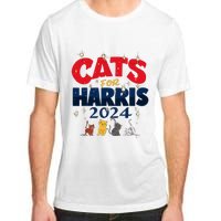 Cat Design Cats For Kamala Funny Harris Supporter Adult ChromaSoft Performance T-Shirt