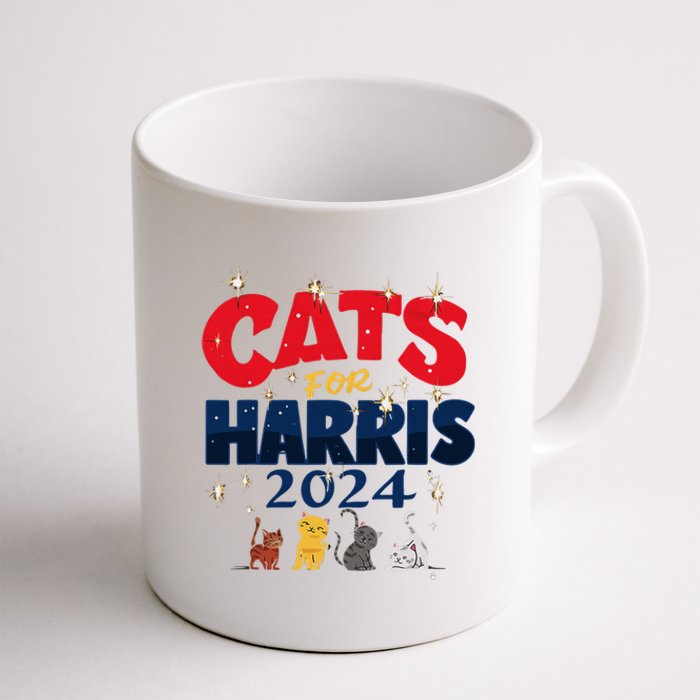 Cat Design Cats For Kamala Funny Harris Supporter Coffee Mug