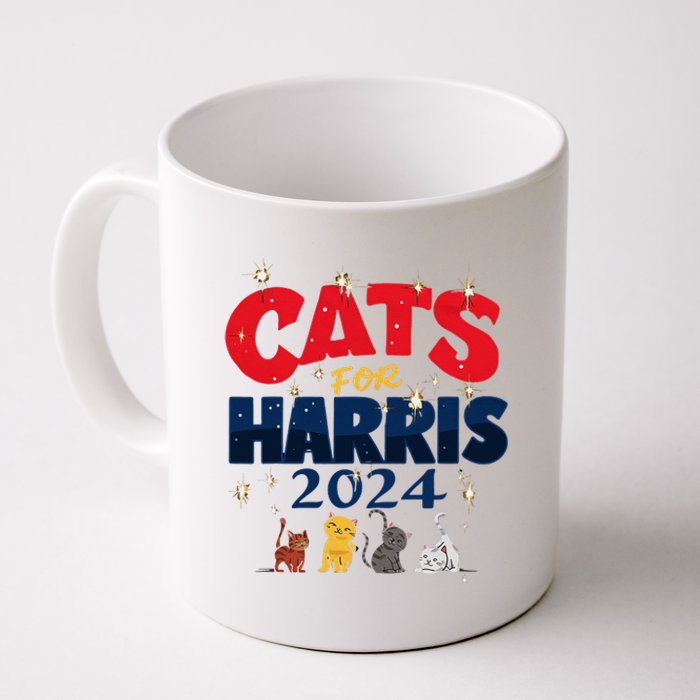 Cat Design Cats For Kamala Funny Harris Supporter Coffee Mug