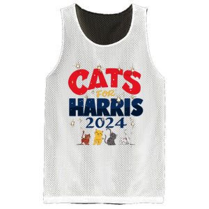 Cat Design Cats For Kamala Funny Harris Supporter Mesh Reversible Basketball Jersey Tank