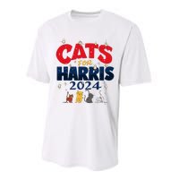 Cat Design Cats For Kamala Funny Harris Supporter Performance Sprint T-Shirt