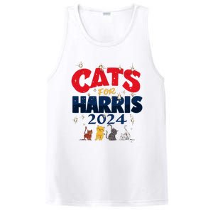 Cat Design Cats For Kamala Funny Harris Supporter PosiCharge Competitor Tank