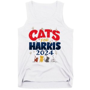 Cat Design Cats For Kamala Funny Harris Supporter Tank Top