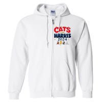 Cat Design Cats For Kamala Funny Harris Supporter Full Zip Hoodie