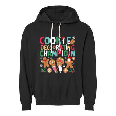 Cookie Decorating Champion Christmas Cookie Baking Garment-Dyed Fleece Hoodie