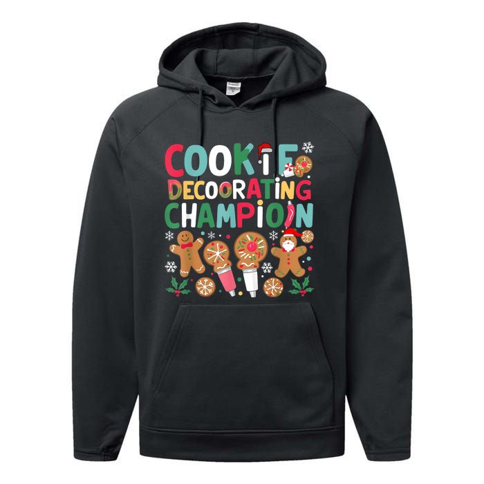 Cookie Decorating Champion Christmas Cookie Baking Performance Fleece Hoodie