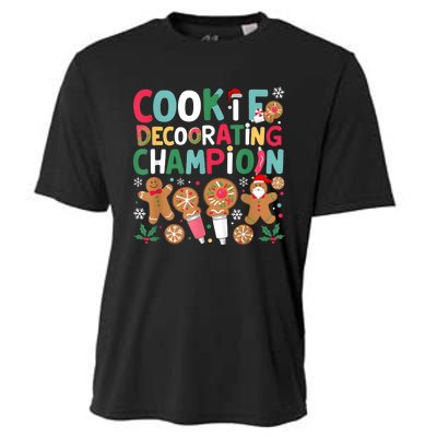 Cookie Decorating Champion Christmas Cookie Baking Cooling Performance Crew T-Shirt