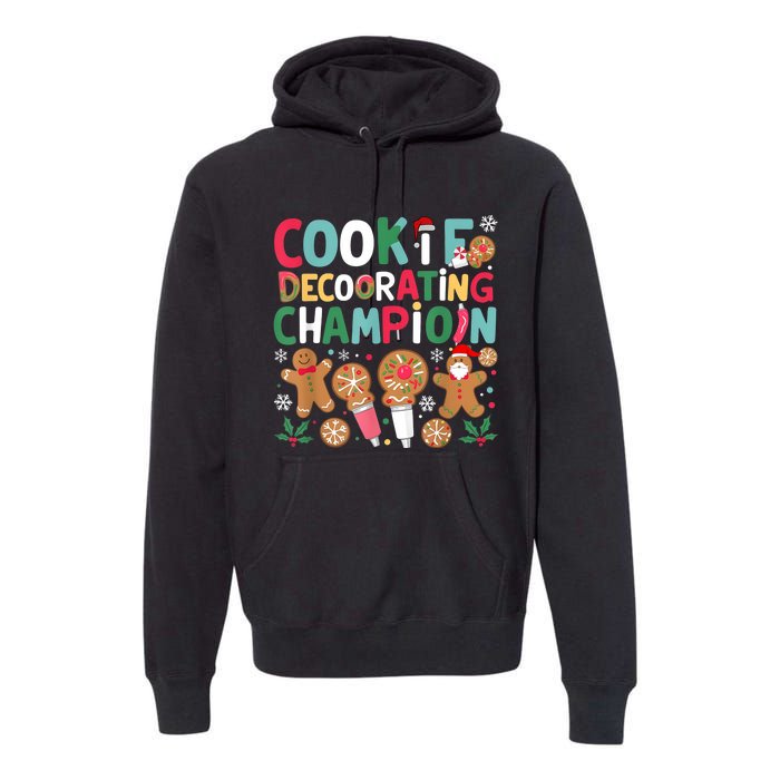 Cookie Decorating Champion Christmas Cookie Baking Premium Hoodie