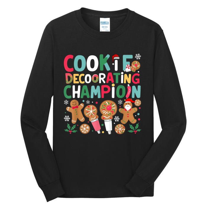 Cookie Decorating Champion Christmas Cookie Baking Tall Long Sleeve T-Shirt