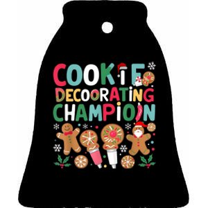 Cookie Decorating Champion Christmas Cookie Baking Ceramic Bell Ornament