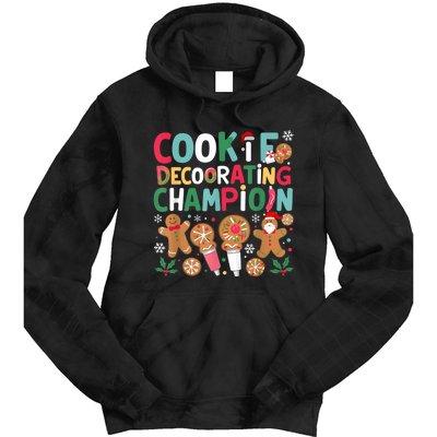 Cookie Decorating Champion Christmas Cookie Baking Tie Dye Hoodie