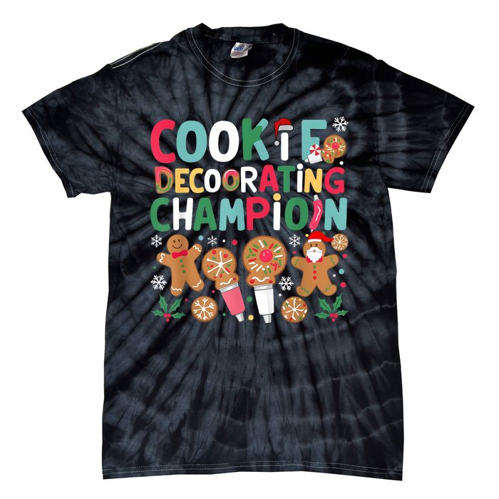 Cookie Decorating Champion Christmas Cookie Baking Tie-Dye T-Shirt