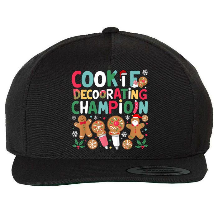 Cookie Decorating Champion Christmas Cookie Baking Wool Snapback Cap