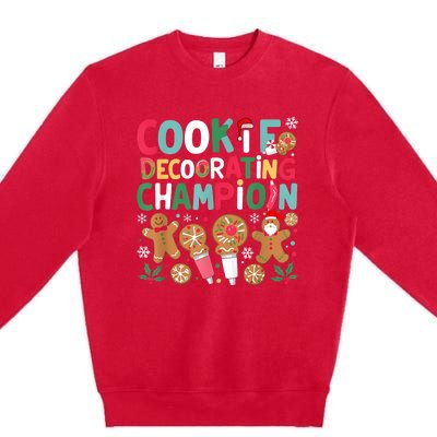 Cookie Decorating Champion Christmas Cookie Baking Premium Crewneck Sweatshirt