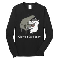 Clawed Debussy Cat Piano Classical Music Composer Teacher Long Sleeve Shirt