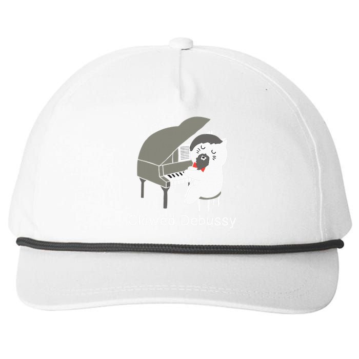 Clawed Debussy Cat Piano Classical Music Composer Teacher Snapback Five-Panel Rope Hat