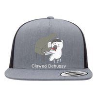 Clawed Debussy Cat Piano Classical Music Composer Teacher Flat Bill Trucker Hat