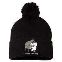 Clawed Debussy Cat Piano Classical Music Composer Teacher Pom Pom 12in Knit Beanie