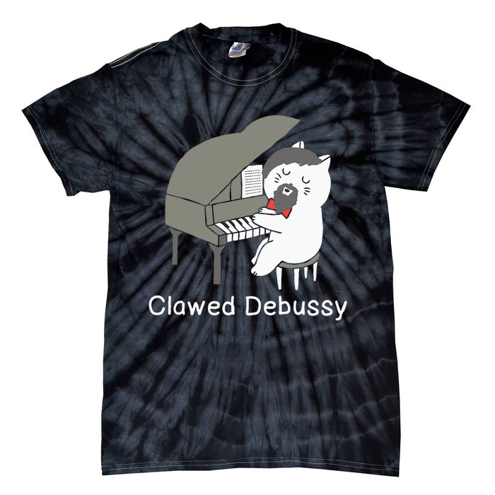 Clawed Debussy Cat Piano Classical Music Composer Teacher Tie-Dye T-Shirt