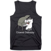 Clawed Debussy Cat Piano Classical Music Composer Teacher Tank Top