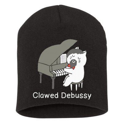 Clawed Debussy Cat Piano Classical Music Composer Teacher Short Acrylic Beanie