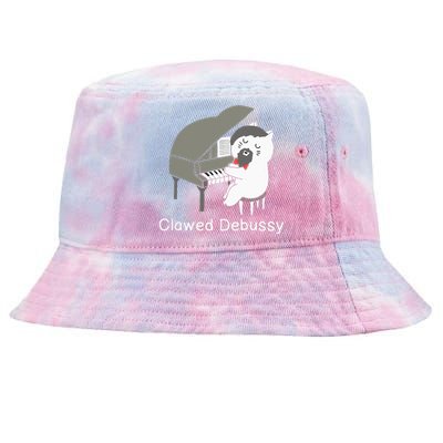 Clawed Debussy Cat Piano Classical Music Composer Teacher Tie-Dyed Bucket Hat