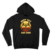 Cat Daddy Cat Lover Gift 80s Retro Best Cat Dad Ever Hoodie