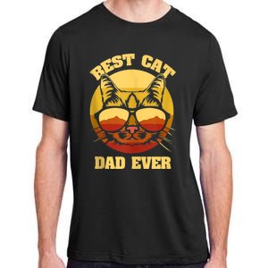 Cat Daddy Cat Lover Gift 80s Retro Best Cat Dad Ever Adult ChromaSoft Performance T-Shirt