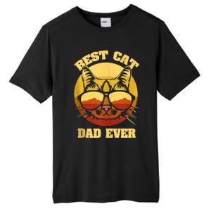 Cat Daddy Cat Lover Gift 80s Retro Best Cat Dad Ever Tall Fusion ChromaSoft Performance T-Shirt