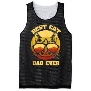 Cat Daddy Cat Lover Gift 80s Retro Best Cat Dad Ever Mesh Reversible Basketball Jersey Tank