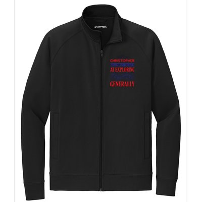 Columbus Day Controversial Statement Graphic Stretch Full-Zip Cadet Jacket