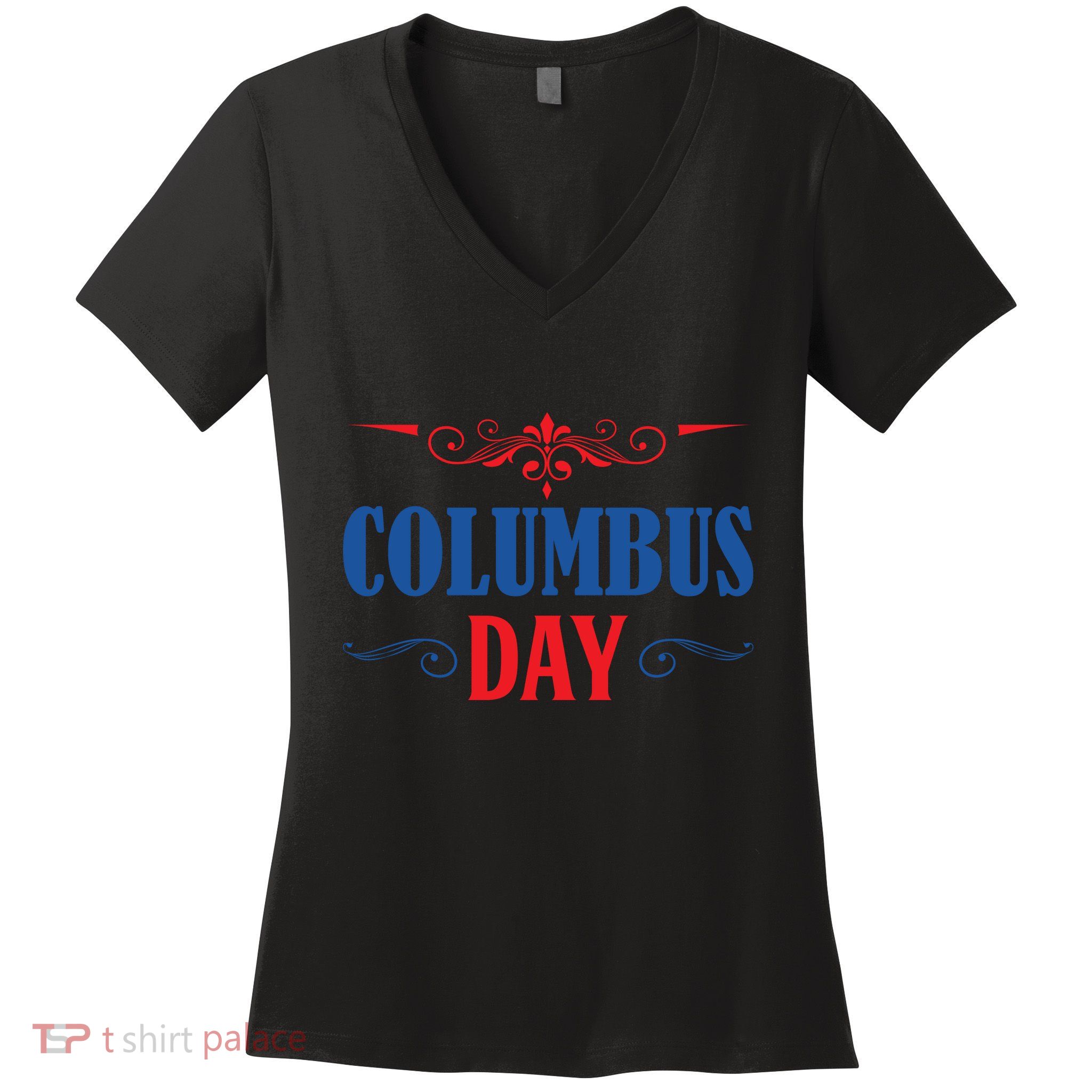 Columbus Day Celebration Graphic Women's V-Neck T-Shirt