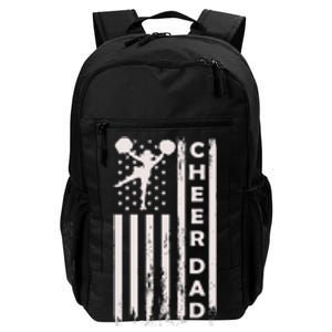 Cheer Dad Cheerleading Cheerleader Father American Flag Daily Commute Backpack