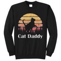 Cat Daddy Cat Lover Vintage Design Father's Day Cat Dad Sweatshirt