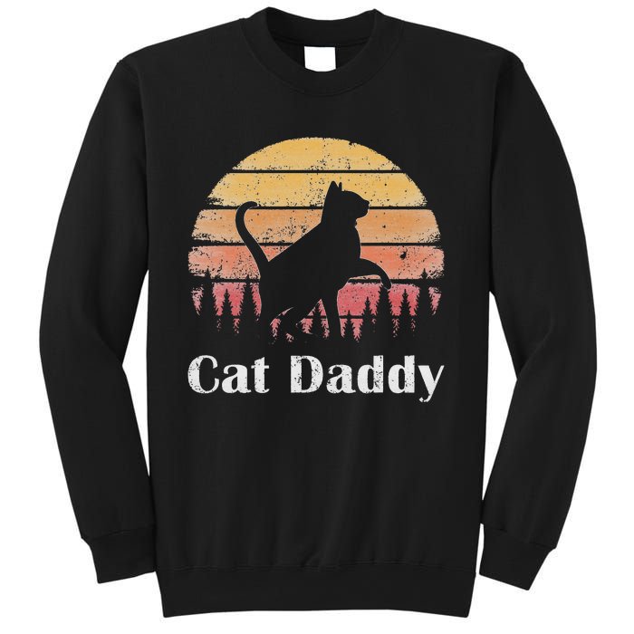 Cat Daddy Cat Lover Vintage Design Father's Day Cat Dad Sweatshirt