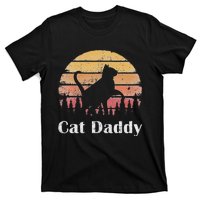 Cat Daddy Cat Lover Vintage Design Father's Day Cat Dad T-Shirt