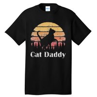 Cat Daddy Cat Lover Vintage Design Father's Day Cat Dad Tall T-Shirt