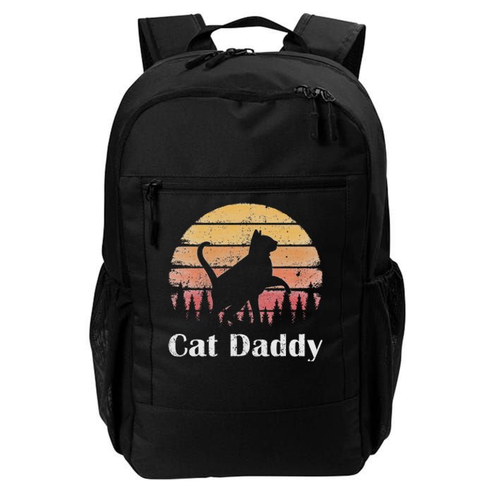 Cat Daddy Cat Lover Vintage Design Father's Day Cat Dad Daily Commute Backpack